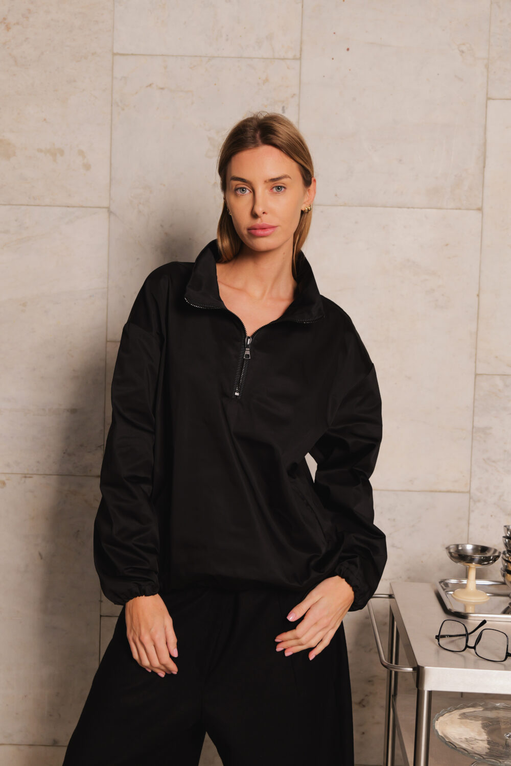 Women's clothing fashion. Kim jacket from unlabel f/w 25'26 collection. Minimalist style, modern design, premium quality womenswear. Made in Lithuania.
