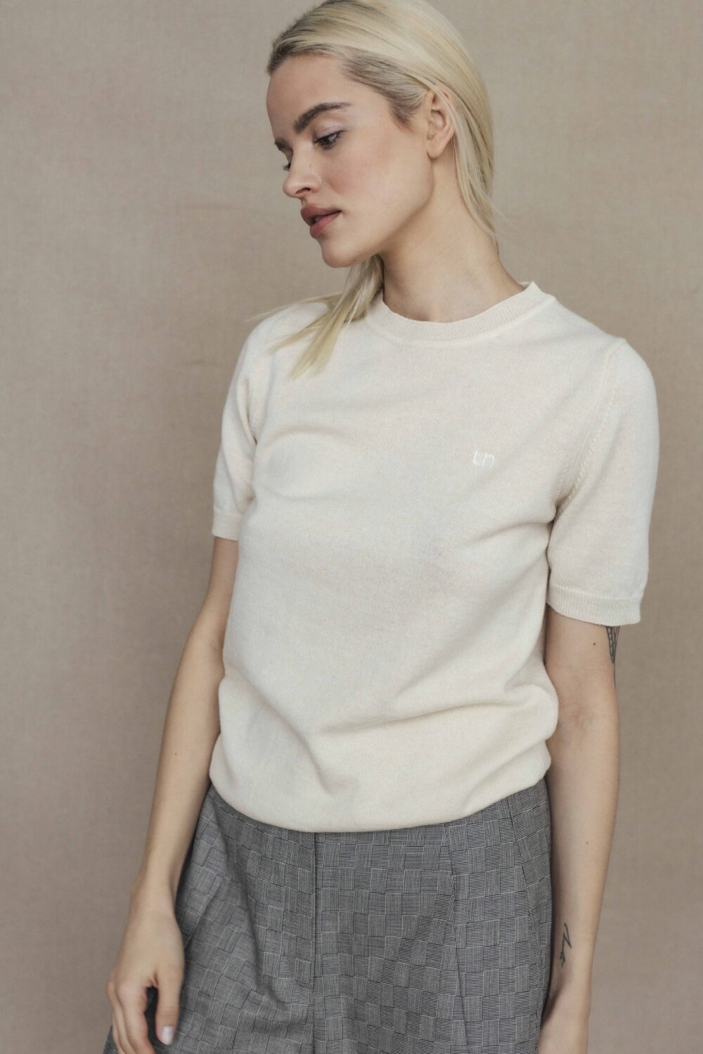 Women's clothing fashion. Ava top from unlabel f/w 25'26 collection. Minimalist style, modern design, premium quality womenswear. Made in Lithuania.