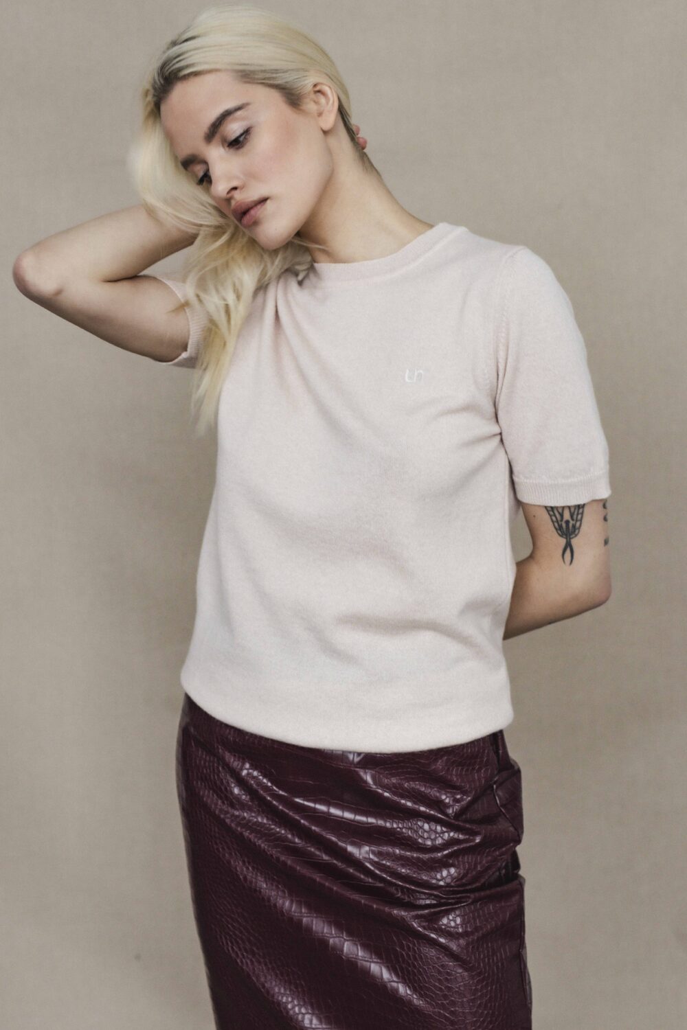 Women's clothing fashion. Ava top from unlabel f/w 25'26 collection. Minimalist style, modern design, premium quality womenswear. Made in Lithuania.