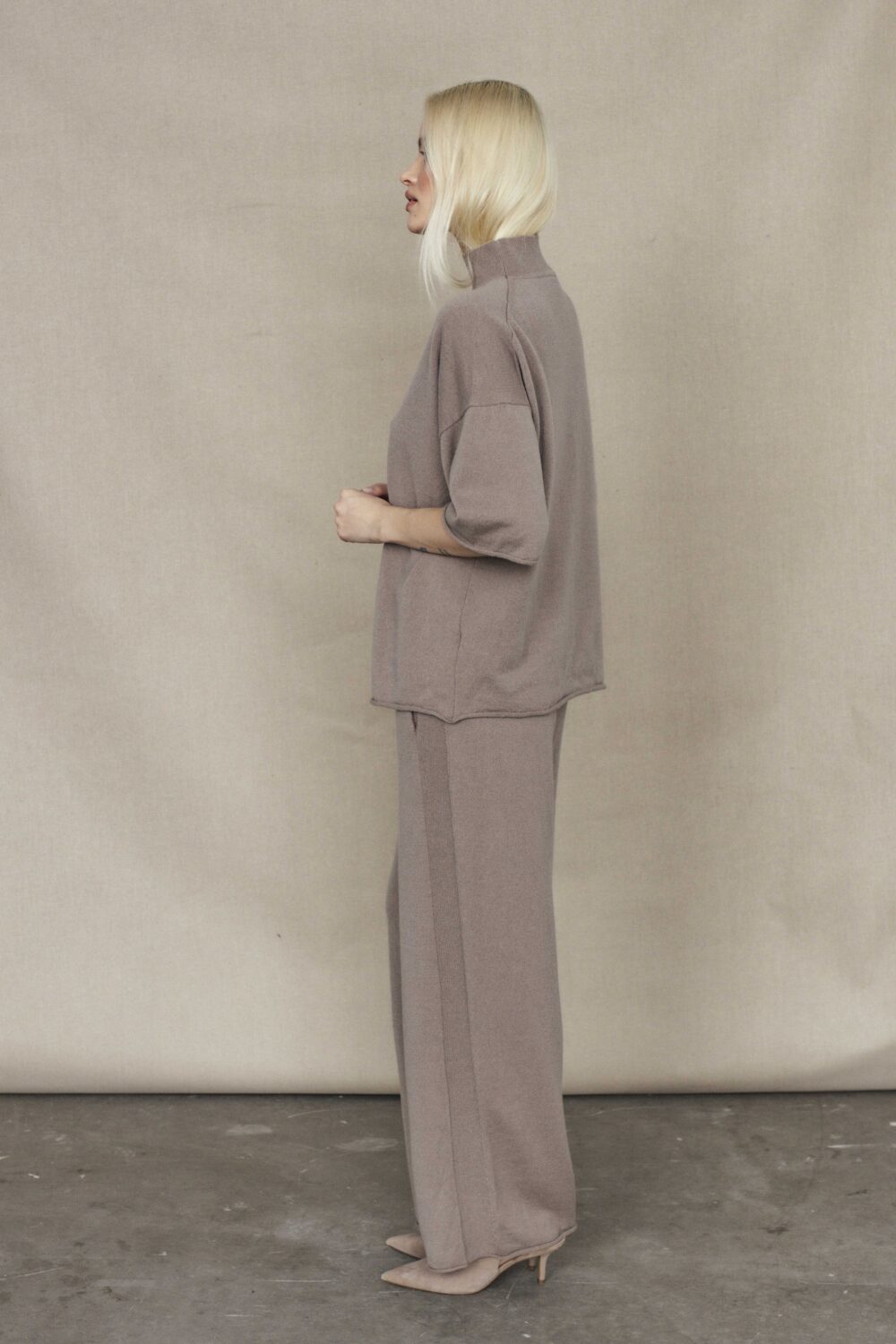 Women's clothing fashion. Daisy1 pants from unlabel f/w 25'26 collection. Minimalist style, modern design, premium quality womenswear. Made in Lithuania.