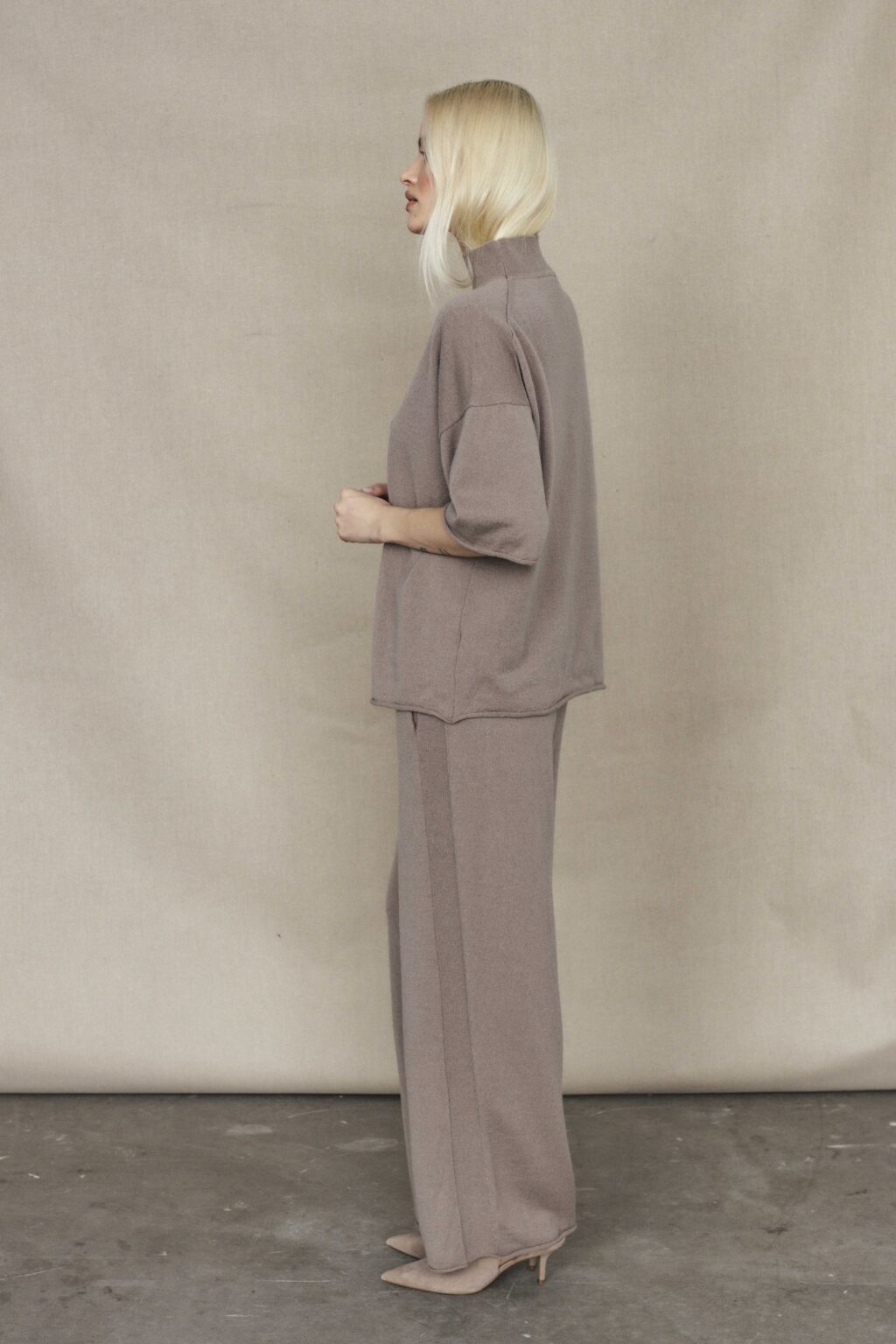 Women's clothing fashion. Daisy1 pants from unlabel f/w 25'26 collection. Minimalist style, modern design, premium quality womenswear. Made in Lithuania.