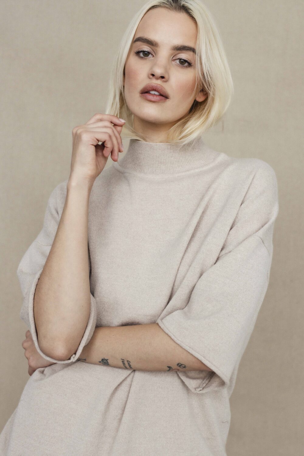 Women's clothing fashion. Ella1 top from unlabel f/w 25'26 collection. Minimalist style, modern design, premium quality womenswear. Made in Lithuania.