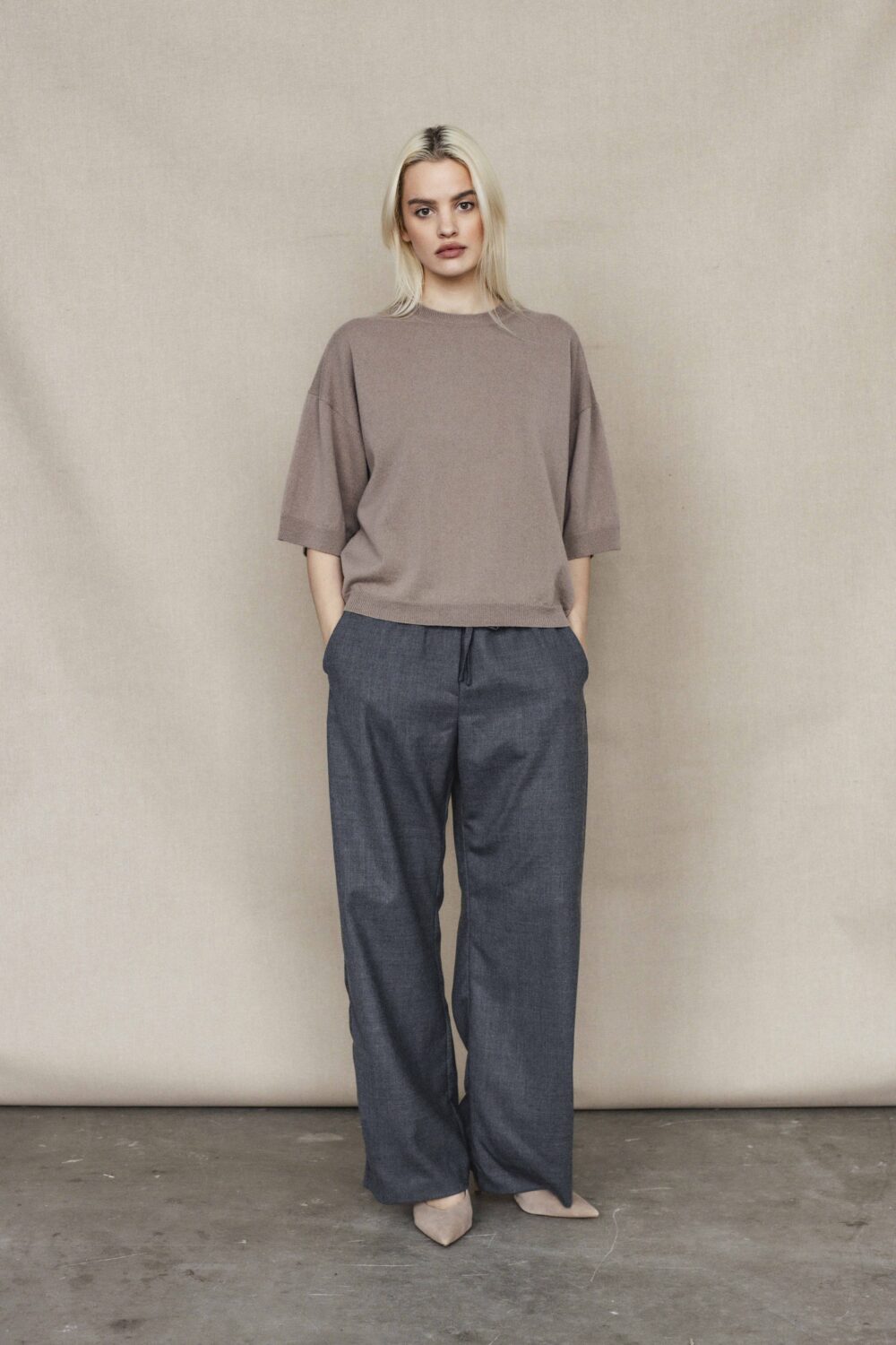 Women's clothing fashion. Jean pants from unlabel f/w 25'26 collection. Minimalist style, modern design, premium quality womenswear. Made in Lithuania.