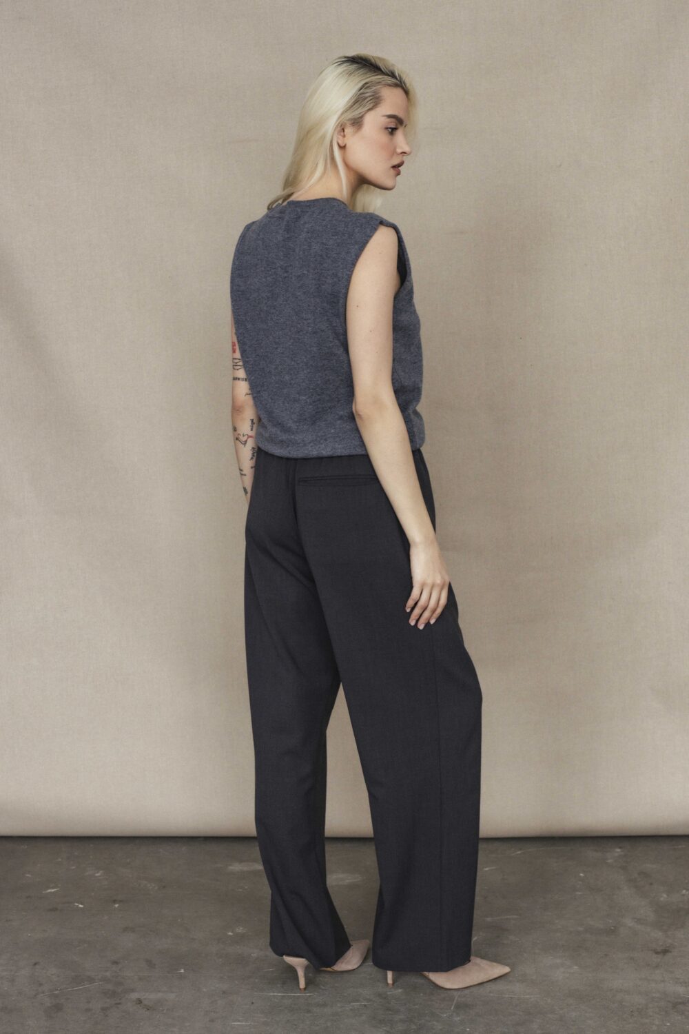 Women's clothing fashion. Lily1 top from unlabel f/w 25'26 collection. Minimalist style, modern design, premium quality womenswear. Made in Lithuania.