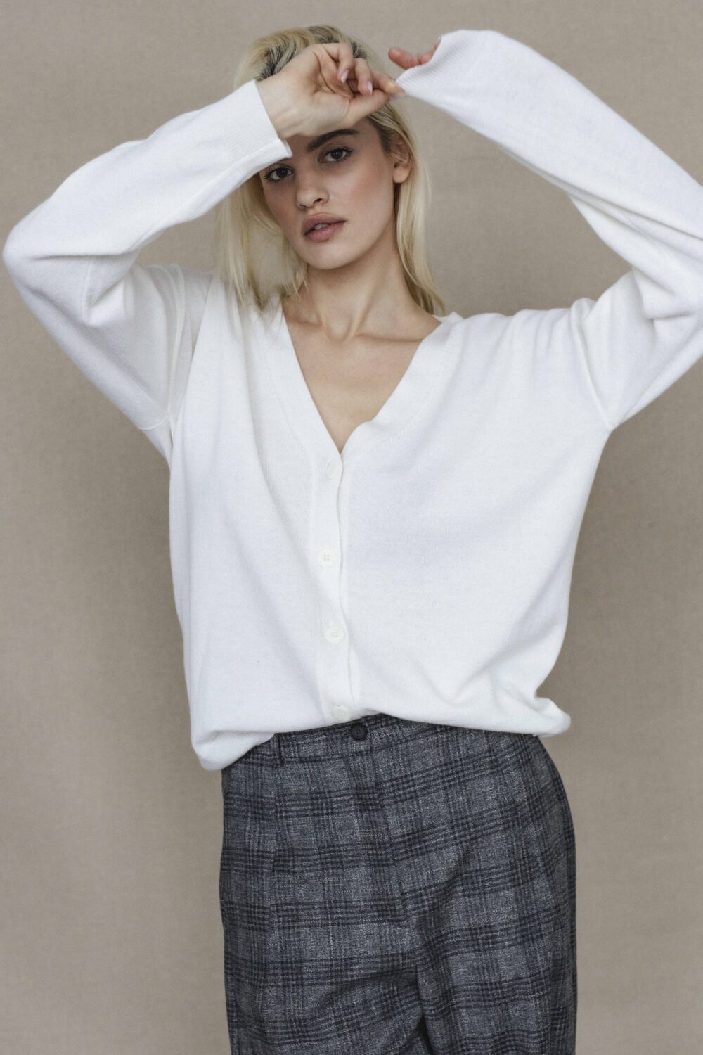 Women's clothing fashion. Ruby1 sweater from unlabel f/w 25'26 collection. Minimalist style, modern design, premium quality womenswear. Made in Lithuania.