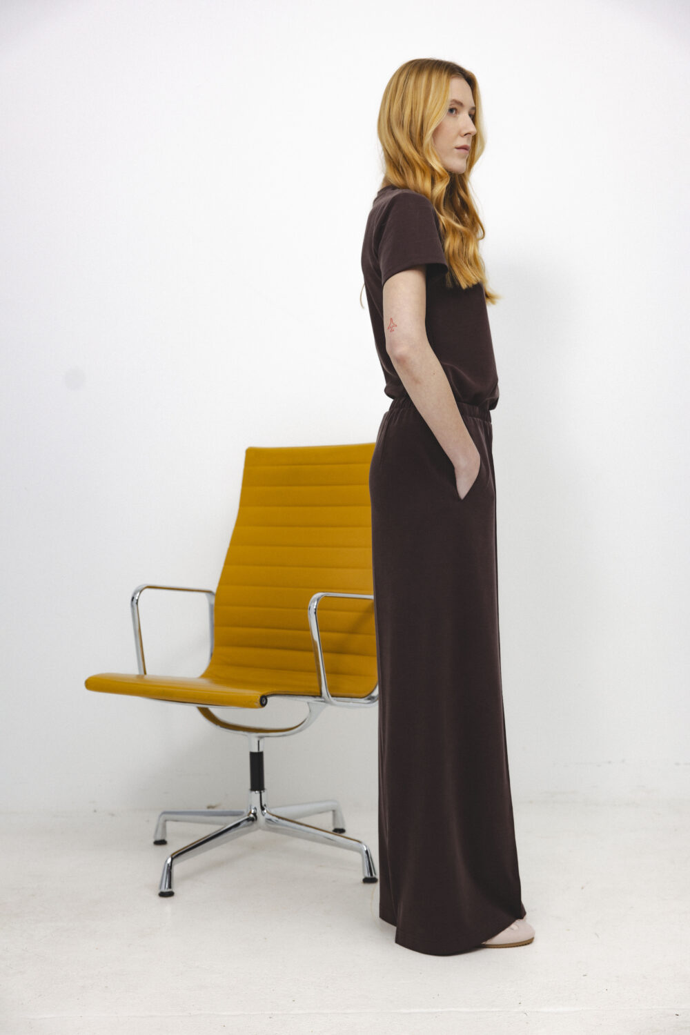 Women's clothing fashion. Drift pants from unlabel f/w 25'26 collection. Minimalist style, modern design, premium quality womenswear. Made in Lithuania.