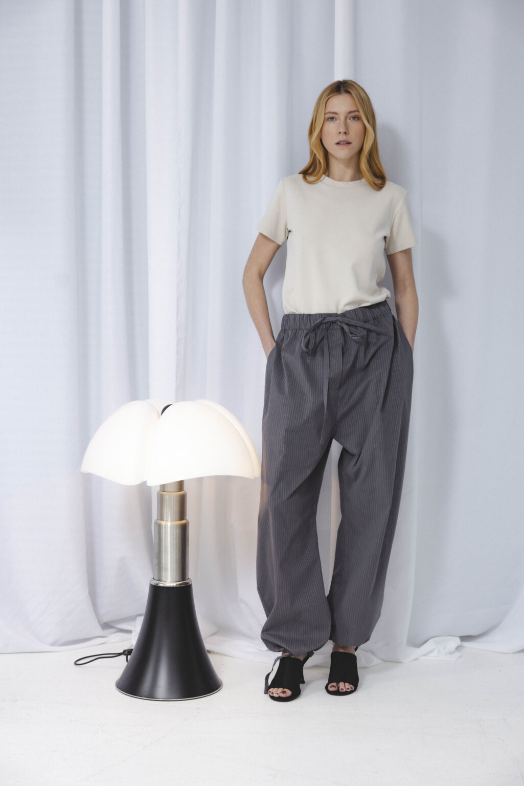 Women's clothing fashion. Gale t shirt from unlabel f/w 25'26 collection. Minimalist style, modern design, premium quality womenswear. Made in Lithuania.