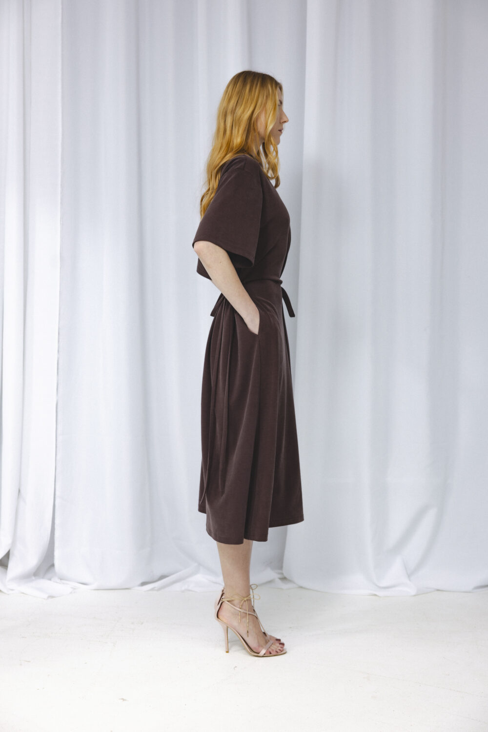 Women's clothing fashion. Gust dress from unlabel f/w 25'26 collection. Minimalist style, modern design, premium quality womenswear. Made in Lithuania.