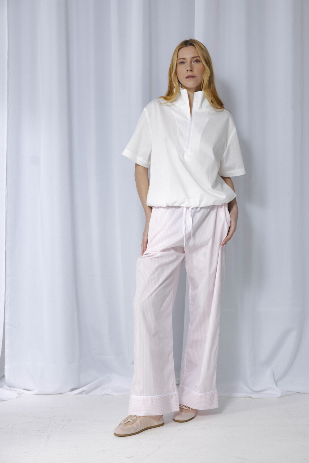 Women's clothing fashion. Lola1 pants from unlabel f/w 25'26 collection. Minimalist style, modern design, premium quality womenswear. Made in Lithuania.