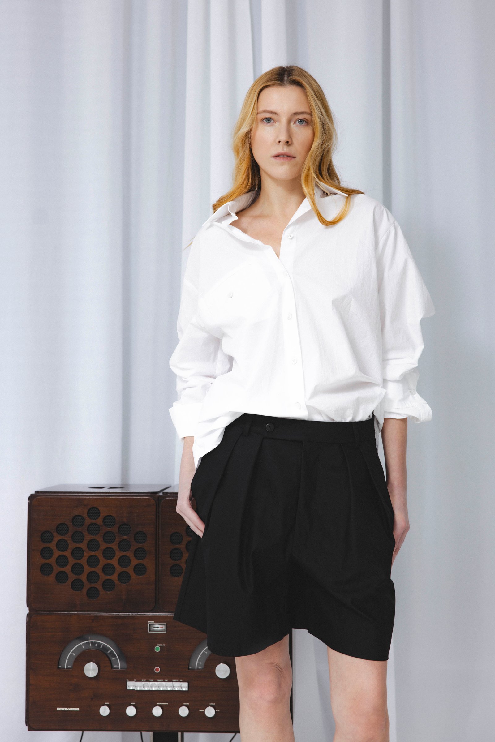 Vapor shorts | unlabel Women's clothing fashion. Vapor shorts from unlabel f/w 25'26 collection. Minimalist style, modern design, premium quality womenswear. Made in Lithuania.