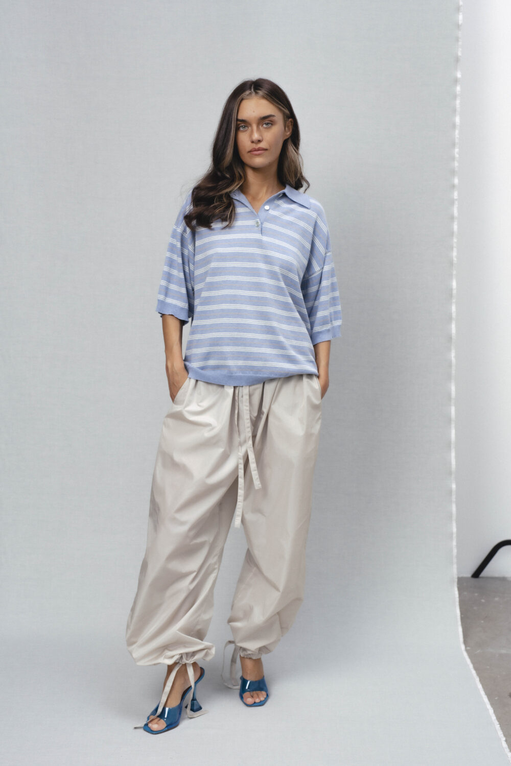 Women's clothing fashion. amy5 pants from unlabel ss/26 collection. Minimalist style, modern design, premium quality womenswear. Made in Lithuania.