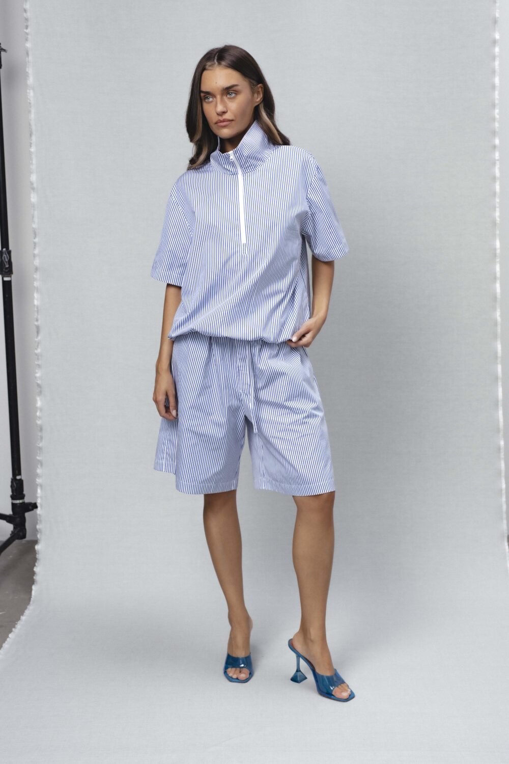 Women's clothing fashion. gleam shorts from unlabel ss/26 collection. Minimalist style, modern design, premium quality womenswear. Made in Lithuania.