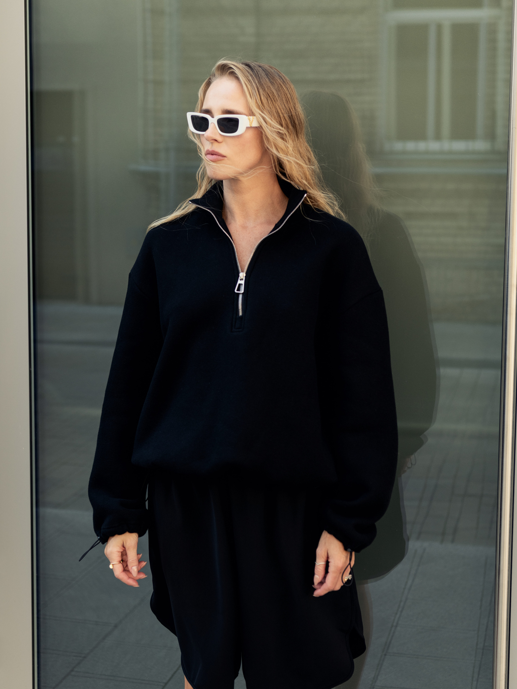 mabel2 zip sweater | unlabel Women's clothing fashion. mabel2 zip sweater from unlabel ss/26 collection. Minimalist style, modern design, premium quality womenswear. Made in Lithuania.