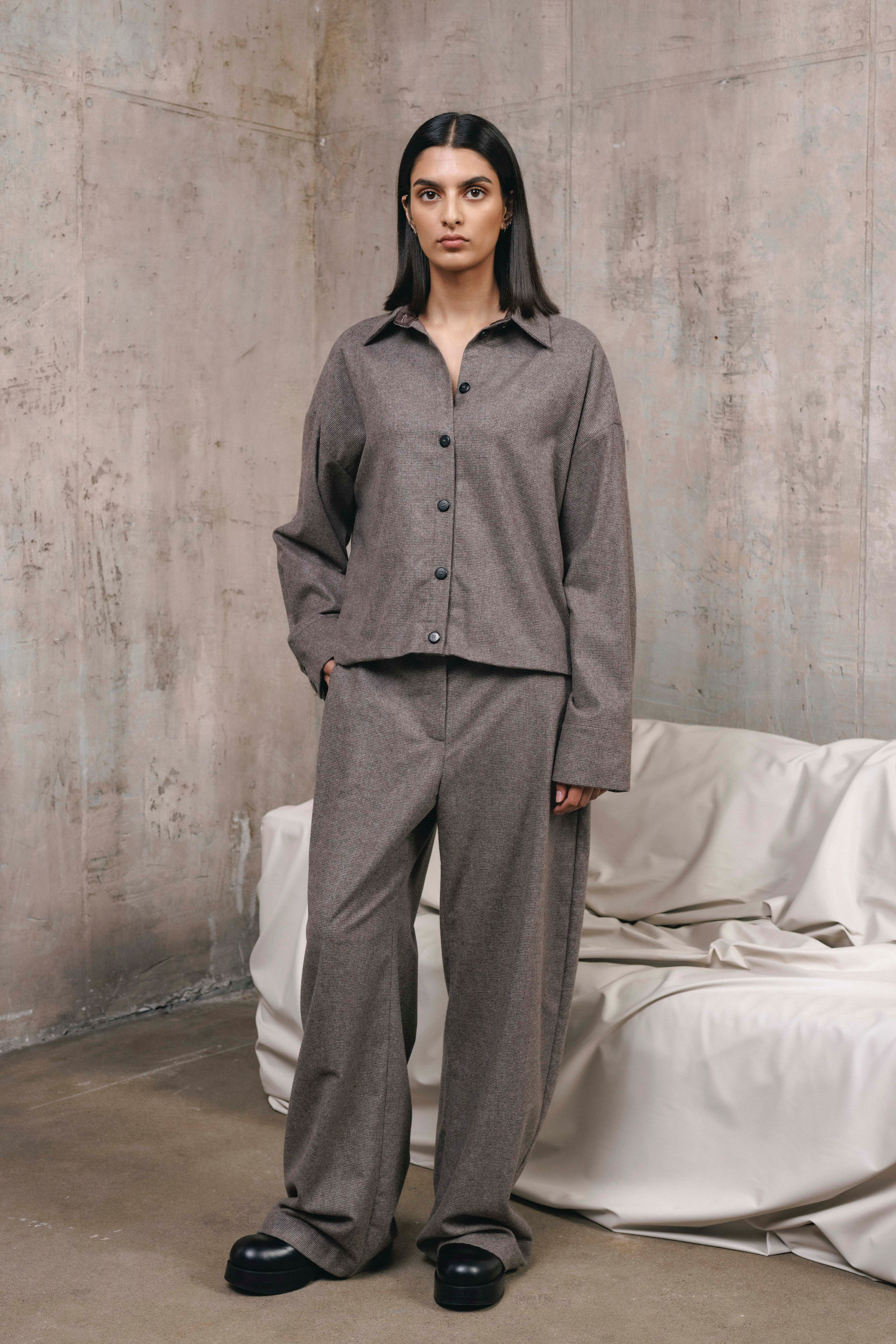 band pants | unlabel Women's clothing fashion. band pants from unlabel fw 26/27 collection. Minimalist style, modern design, premium quality womenswear. Made in Lithuania.