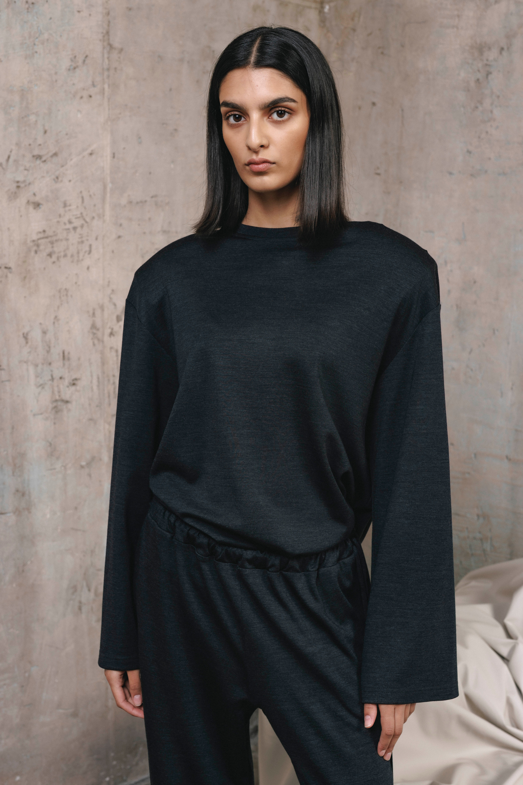 magma long sleeve top | unlabel Women's clothing fashion. magma long sleeve top from unlabel fw 26/27 collection. Minimalist style, modern design, premium quality womenswear. Made in Lithuania.