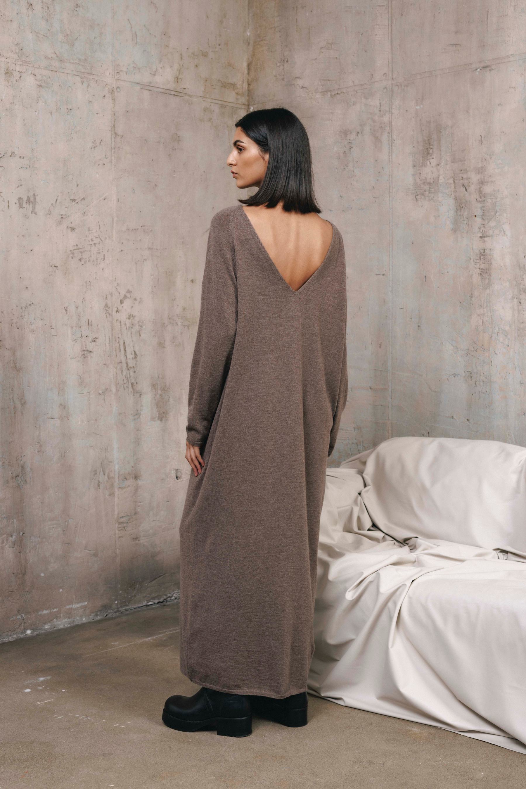nova1 dress | unlabel Women's clothing fashion. nova1 dress from unlabel fw 26/27 collection. Minimalist style, modern design, premium quality womenswear. Made in Lithuania.