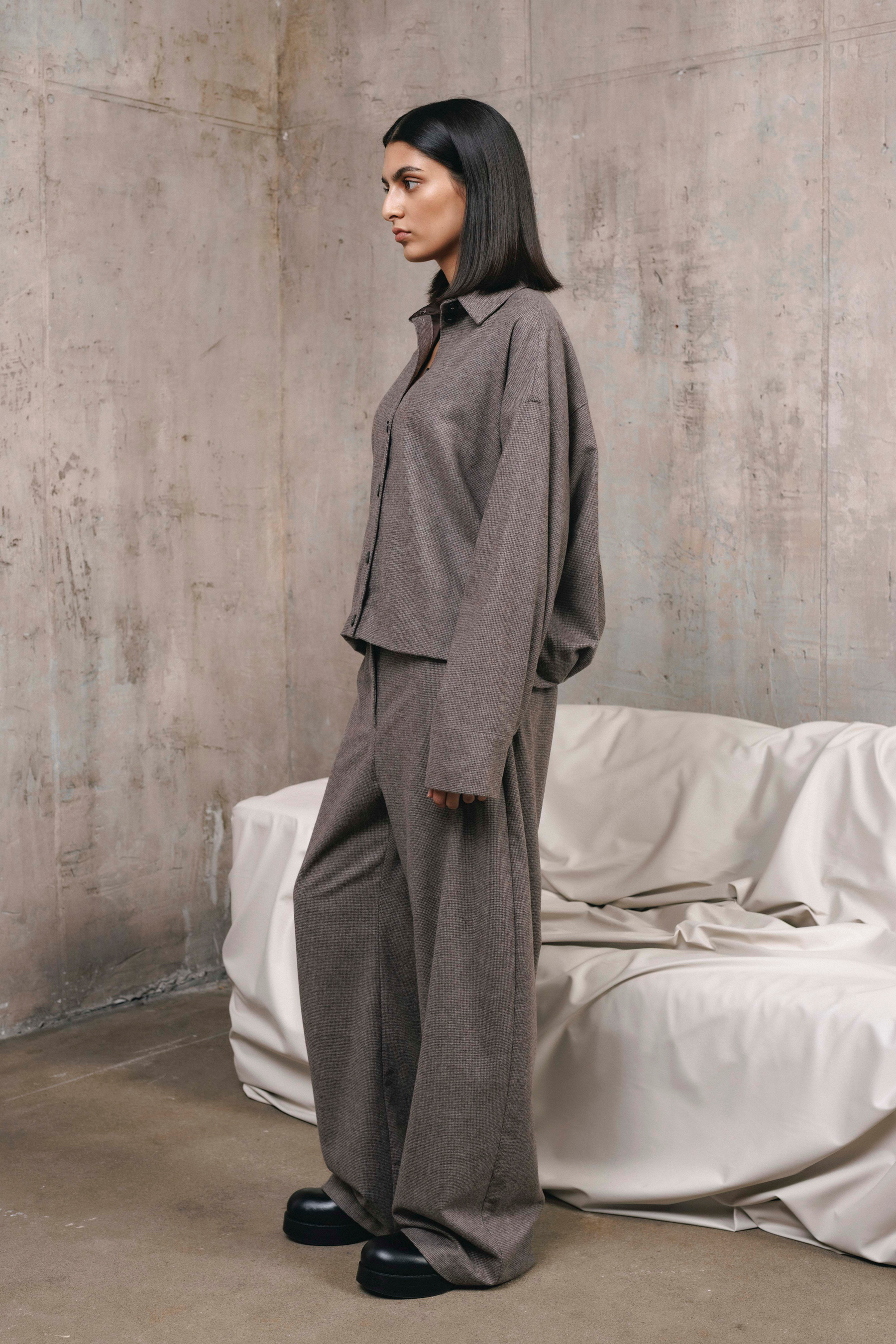 page2 shirt | unlabel Women's clothing fashion. page2 shirt from unlabel fw 26/27 collection. Minimalist style, modern design, premium quality womenswear. Made in Lithuania.